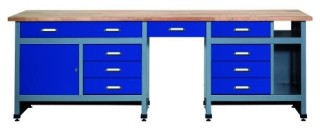 Werkbank 1238 - 6 - Zwart / grijs -  95 cm + € 95,-