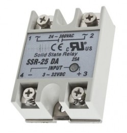 Solid state relais 250 VAC/25A max.